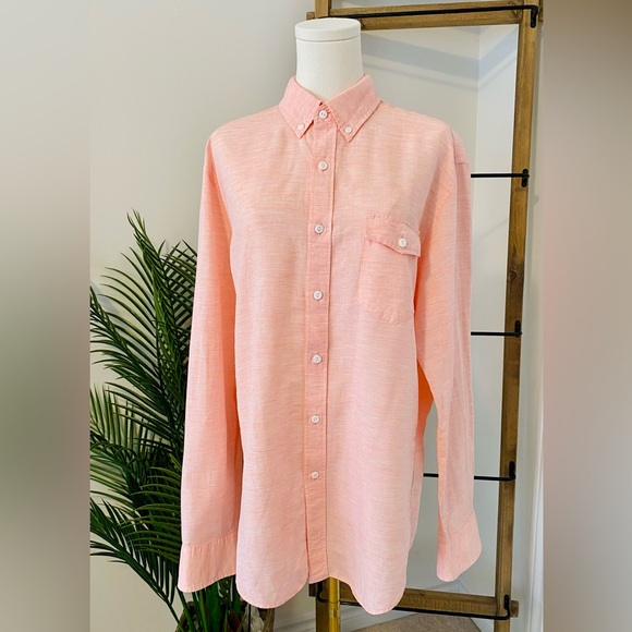J. Crew Men's Light Coral Button-Down Shirt - Picture 2 of 10